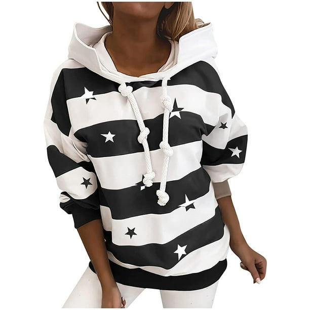 Rrive Womens Drawstring Color Blocked Long Sleeve Loose Fit Casual Pullover Sweatshirt Crop Top Blouse Rrive Womens Drawstring Color Blocked Long Sleeve Loose Fit Casual Pullover Sweatshirt Crop Top Blouse